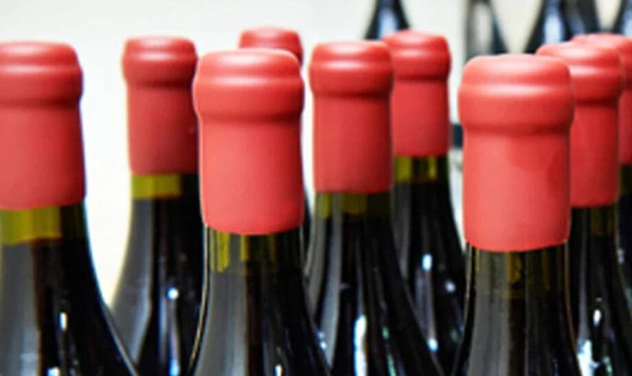 wijnfles met was afsluiting